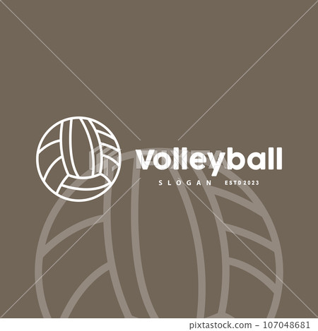 Volleyball Logo, Sport Simple Design, Illustration Template Vector Volleyball Logo, Sport Simple Design, Illustration Template Vector 107048681