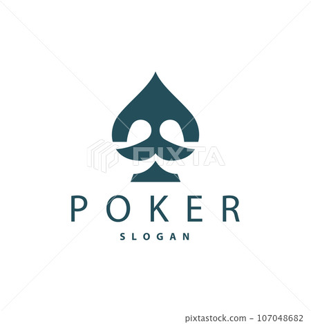 Poker Card Logo Classic Vector Gambling Game Design Simple Symbol Template Poker Card Logo Classic Vector Gambling Game Design Simple Symbol Template 107048682