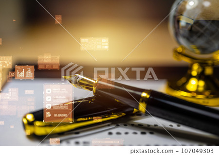 Retro and vintage table photo (image) Retro and vintage table photo (image) 107049303