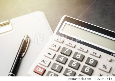 calculator, clipboard, calculation 107049313