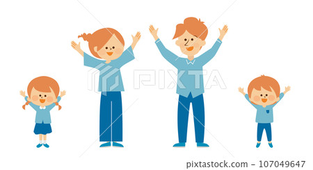 家人萬歲插畫套裝素材 家人萬歲插畫套裝素材 107049647