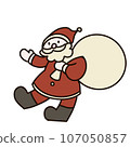 簡單可愛的聖誕老人插畫 107050857