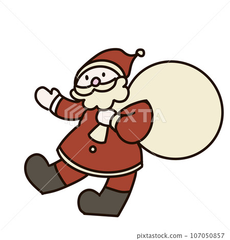 簡單可愛的聖誕老人插畫 107050857