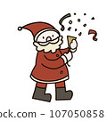 簡單可愛的聖誕老人插畫 107050858
