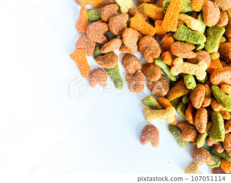 Dog food ready to eat on the white background Dog food ready to eat on the white background 107051114