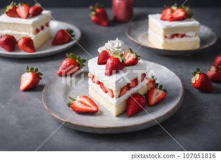 草莓蛋糕一切 107051816