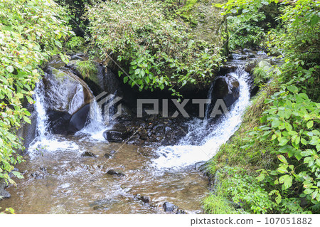 Haruna Shrine, clear stream beside the approach, Haruna River, Mt. Haruna 107051882