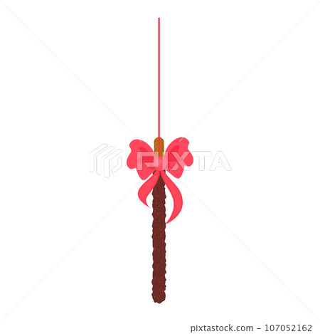 Frosted chocolate chip cookie sticks in sprinkles 107052162