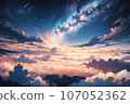 雲之上的天空和雲海，黎明，黎明 107052362