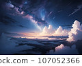 雲之上的天空和雲海，黎明，黎明 107052366