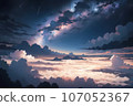 雲之上的天空和雲海，黎明，黎明 107052367