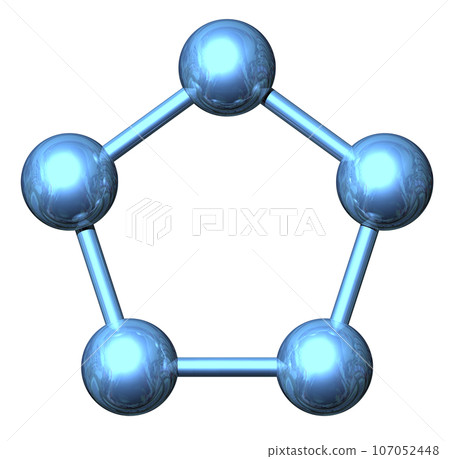 3D/3DCG "Five spheres/ball collaboration" Blue, Blue 107052448