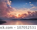 黃昏時的湖水與天空 107052531