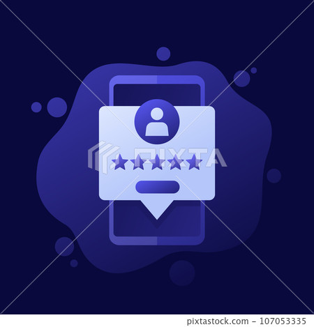 user rating icon with a phone, vector design user rating icon with a phone, vector design 107053335