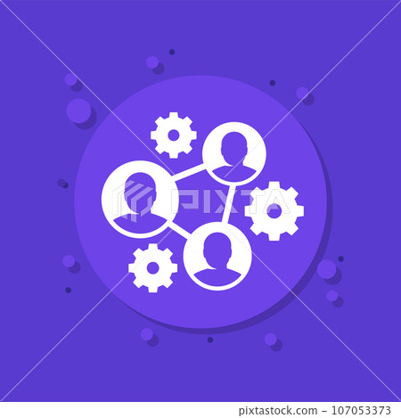 collective work icon, collaboration and teamwork 107053373