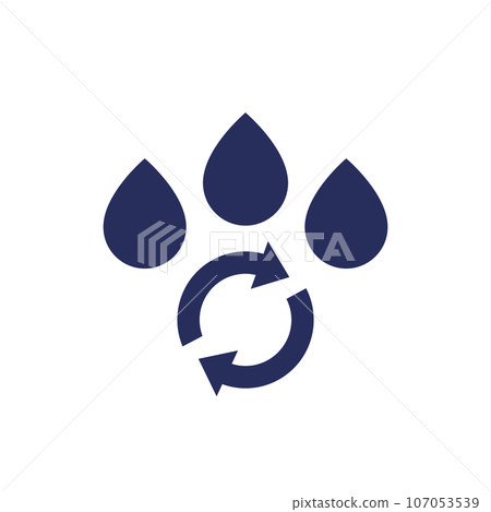 reuse water icon on white 107053539