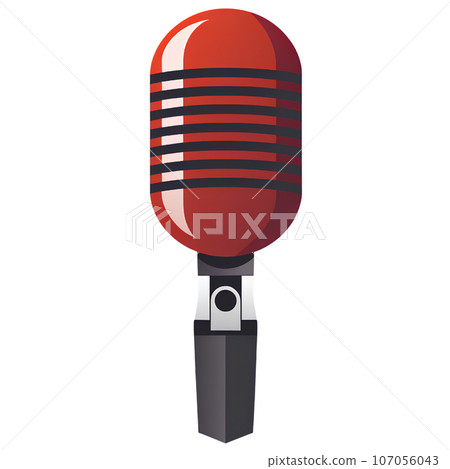 microphone, sound, music, illustration, studio, mic, communication, speech, object, karaoke, voice, audio, entertainment, sing, record, radio, broadcast, stage, isolated, icon, musical, concert, media 107056043