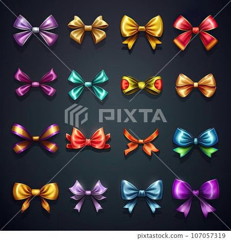 festive ribbon bow ai generated ai generated 107057319