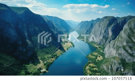 forest summer river canyon ai generated 107057518