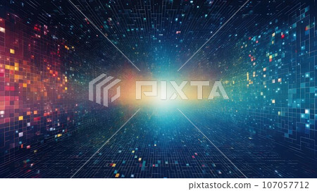 galaxy pixel universe exploration ai generated 107057712