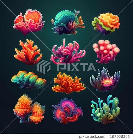 deep coral sea ai generated ai generated 107058205