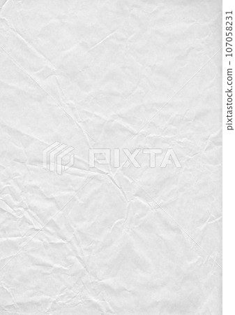Crumpled white colored paper, wrinkled paper texture 107058231