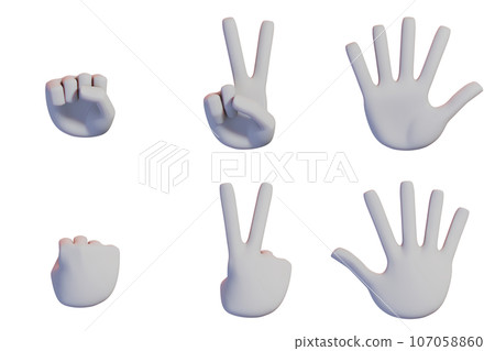 rock, paper, scissors hand pose rock, paper, scissors hand pose 107058860