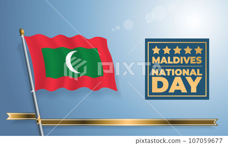 Maldives National Day, celebration template banner 107059677