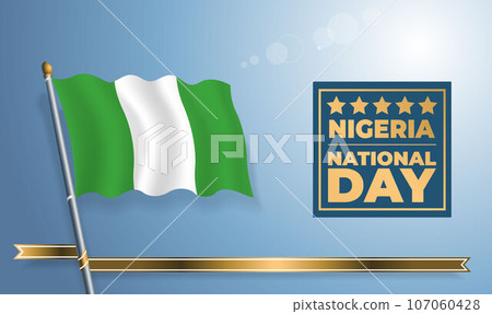 Nigeria National Day, celebration template banner 107060428