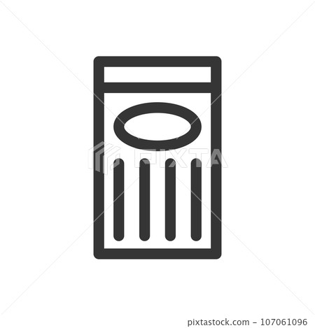 Line drawing stationery single item icon Shear core 107061096