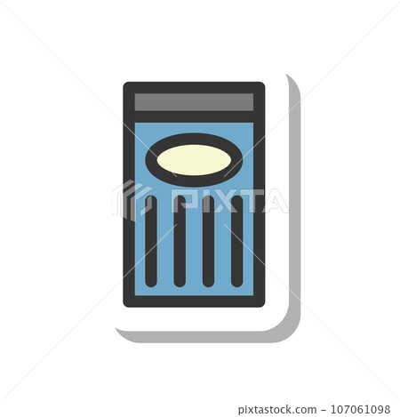 Sticker-style stationery single item icon Shear core 107061098