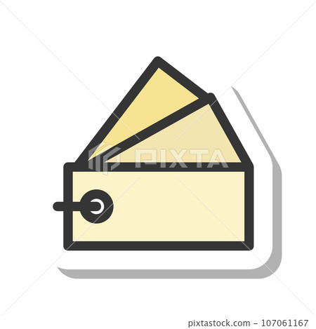 Sticker style stationery single item icon word book Sticker style stationery single item icon word book 107061167