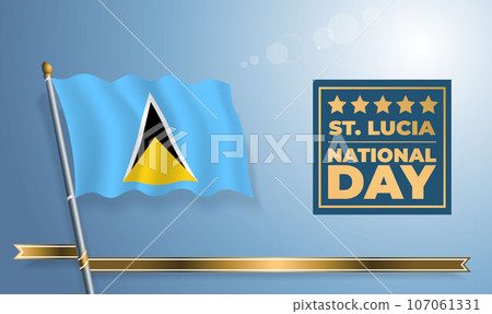 ST. Lucia National Day, celebration template banner 107061331