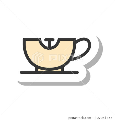 貼紙風格遊樂園單品圖示咖啡杯 107061437