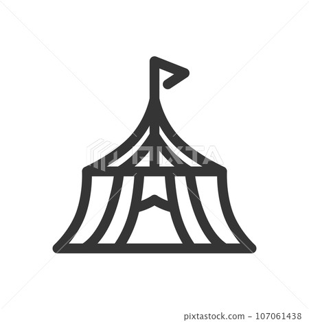 線條畫遊樂園單項圖示馬戲團 107061438