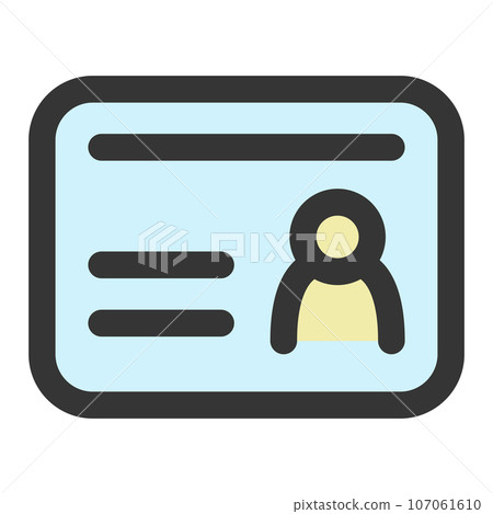 彩色簡約商務單品圖示識別卡 107061610