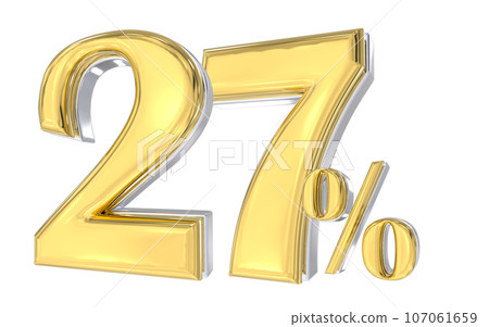 golden lNumber 27 with gold texture golden lNumber 27 with gold texture 107061659