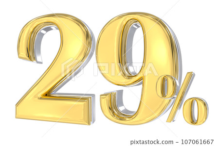 golden lNumber 29 with gold texture 107061667