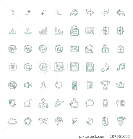 Color shadow business illustration icon set 107061693