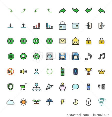 Color entertainment gambling illustration icon set Color entertainment gambling illustration icon set 107061696