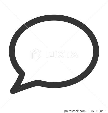 Line drawing simple business single item icon speech bubble Line drawing simple business single item icon speech bubble 107061840