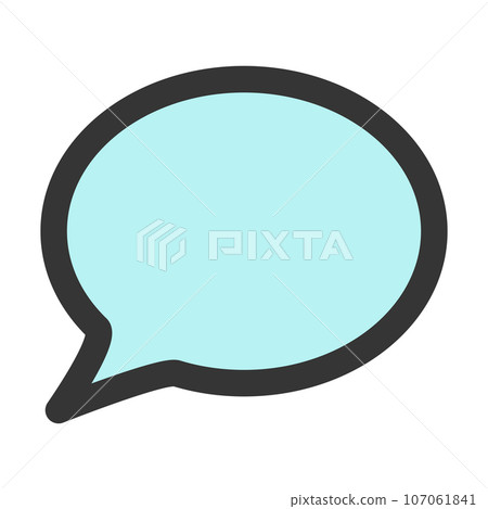 Color simple business single item icon speech bubble 107061841