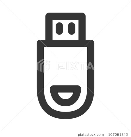 線條畫簡單業務單項圖示 USB 記憶體 線條畫簡單業務單項圖示 USB 記憶體 107061843