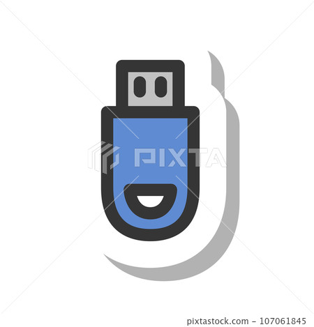 貼紙風格簡單商務單項圖示 USB 記憶體 107061845