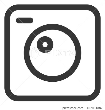 Line drawing simple business single item icon camera Line drawing simple business single item icon camera 107061882