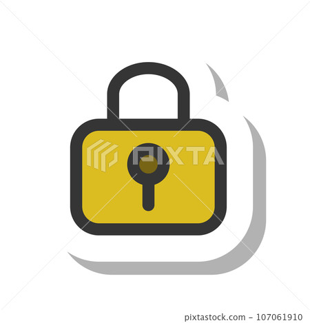 貼紙風格簡約商務單品圖示鎖 107061910