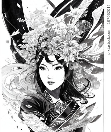 水墨畫中的中國美女(AI圖像生成) 水墨畫中的中國美女(AI圖像生成) 107062015