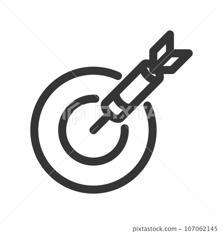 Line drawing simple entertainment related single item icon darts arrow Line drawing simple entertainment related single item icon darts arrow 107062145