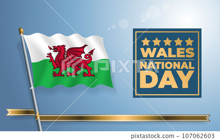 Wales National Day, celebration template banner 107062603
