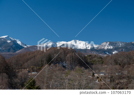 從松原湖附近看冬天的八岳 107063170